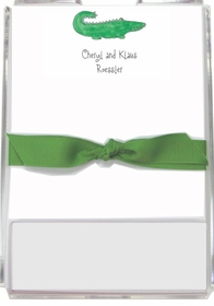 personalized memo sets - green gator