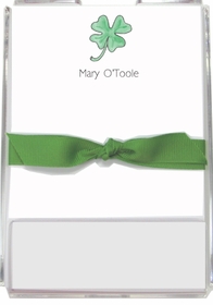 personalized memo sets - lucky clover