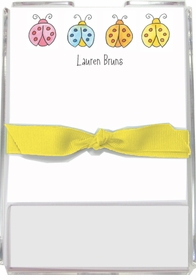personalized memo sets - lucky ladybugs