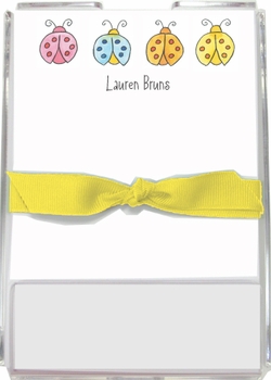 Personalized Memo Sets - Lucky Ladybugs