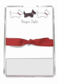 personalized memo sets - preppy pups