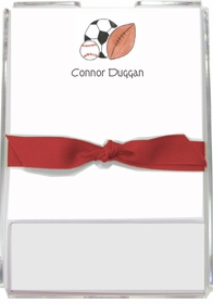 personalized memo sets - sports fan
