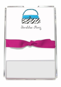 personalized memo sets - wild for purses