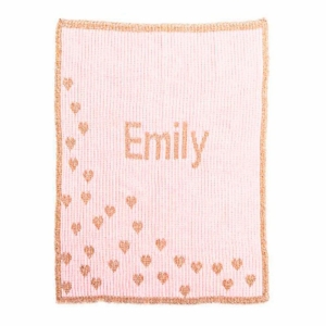 personalized metallic baby blankets