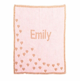 personalized metallic baby blankets