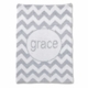 personalized metallic chevron blanket