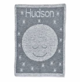 personalized metallic goodnight moon blanket