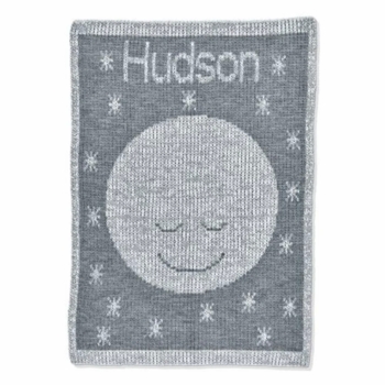 personalized metallic goodnight moon blanket