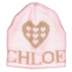 personalized metallic heart on heart hat with earflaps