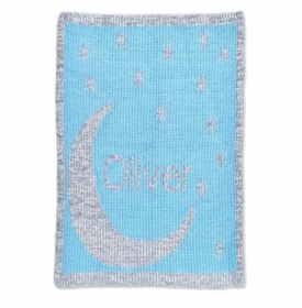 personalized metallic moon & stars blanket