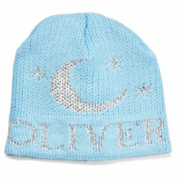 personalized metallic moon & stars hat
