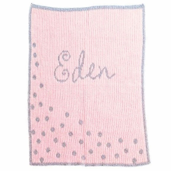 personalized metallic sprinkled dots blanket