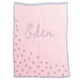 personalized metallic sprinkled dots blanket