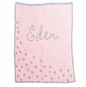 personalized metallic sprinkled dots blanket