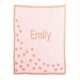 personalized metallic sprinkled hearts blanket