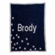 personalized metallic sprinkled stars blanket