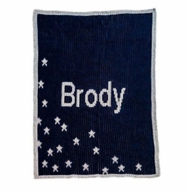 personalized metallic sprinkled stars blanket