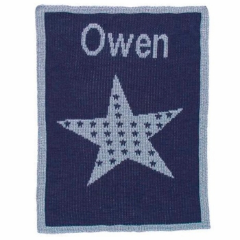 personalized metallic star on star blanket