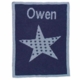 personalized metallic star on star blanket