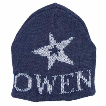 personalized metallic star on star hat with earflaps