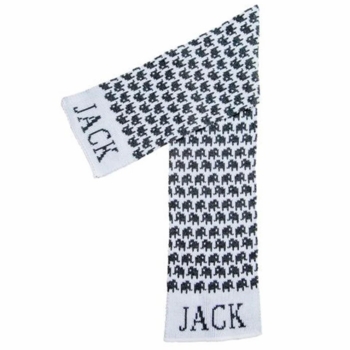personalized mini elephants scarf