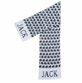 personalized mini elephants scarf