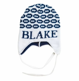 personalized mini footballs hat with earflaps