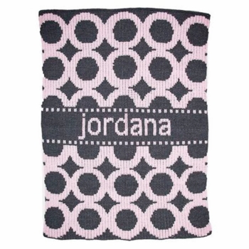 personalized modern circles blanket