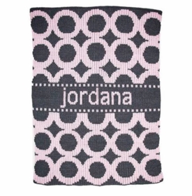 personalized modern circles blanket