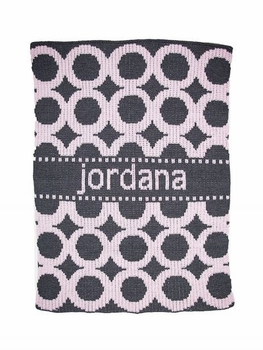 Personalized Modern Circles Blanket