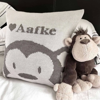 personalized monkey baby pillow