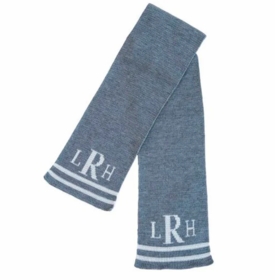 personalized monogram & double line scarf