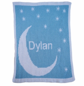 personalized moon & stars baby blanket