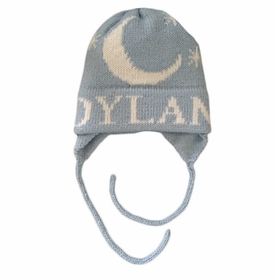 personalized moon & stars hat with earflaps