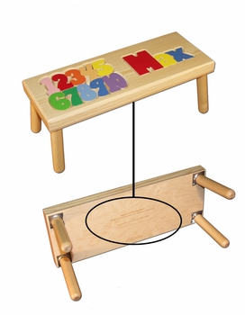 personalized name and number stool
