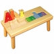 personalized name puzzle stool - natural with primary colors