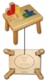 personalized name puzzle stool - natural with primary colors