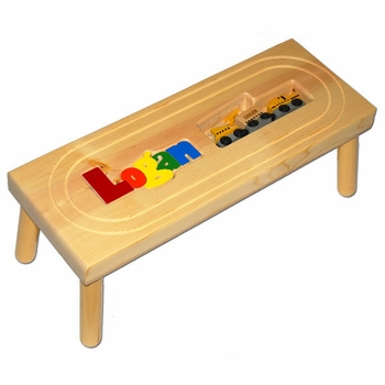 personalized name puzzle stool with name