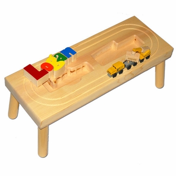 personalized name puzzle stool with name