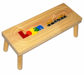 personalized name puzzle stool with name