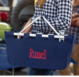 Personalized Navy Market Carry All Tote