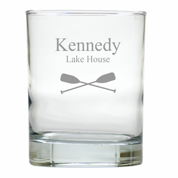 Personalized Oars Old Fashioned - Set Of 4 (Unbreakable)