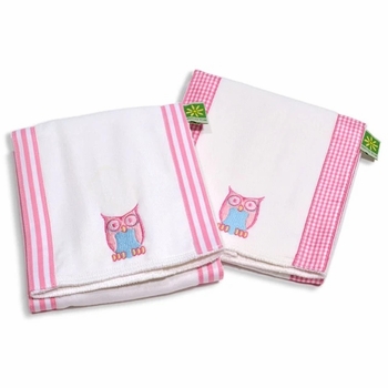 Personalized Owl Burp Cloth Set of 3