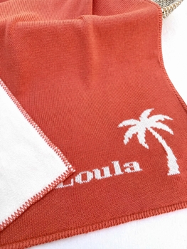 personalized palm tree baby blanket