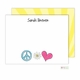 Personalized - Peace and Love Flat Notes