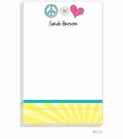 Personalized - Peace and Love Notepad