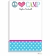 personalized - peace love camp notepad