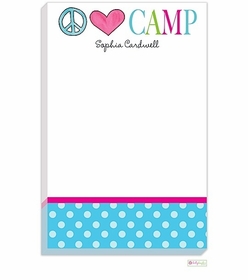Personalized - Peace Love Camp Notepad