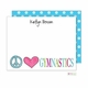 Personalized - Peace Love Gymnastics Flat Notes