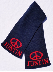 personalized peace sign scarf